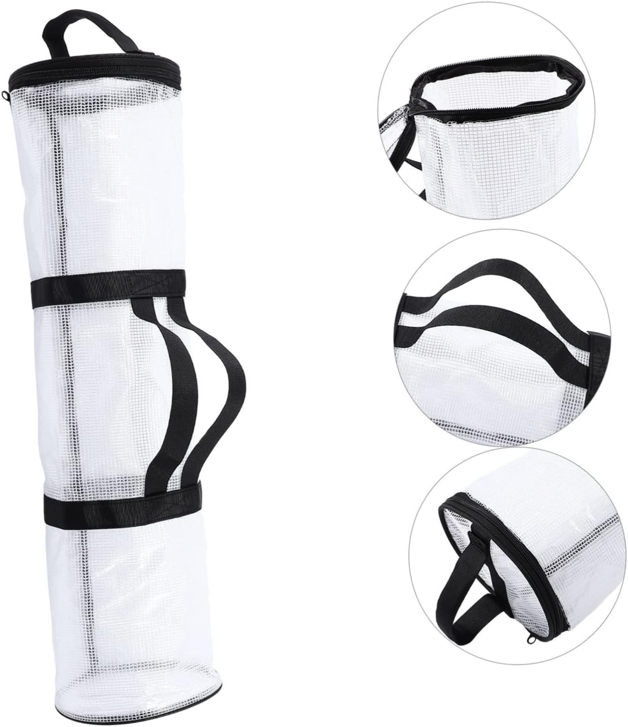 Xmas Wrapping Paper Storage Bag with Handle, PVC Roll Organizer