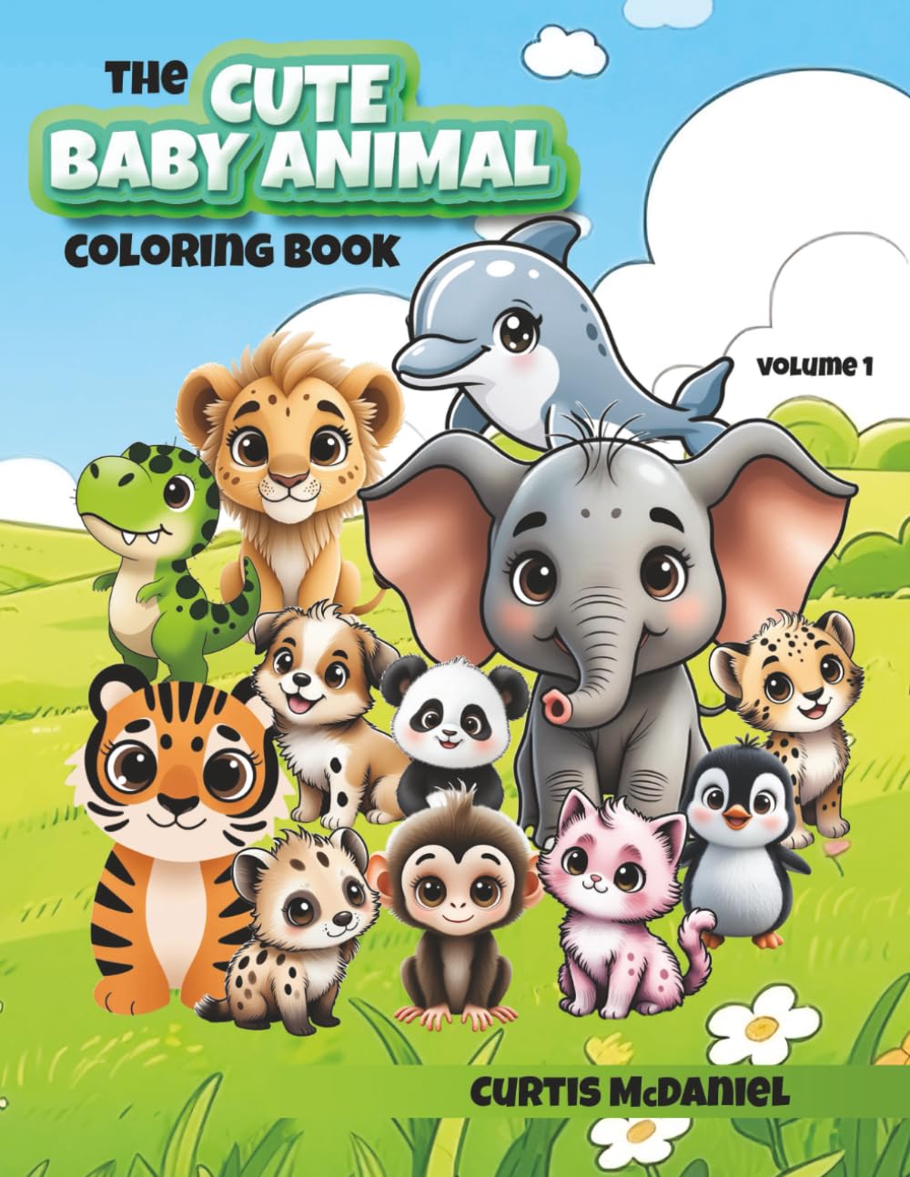 The Cute Baby animal: coloring books, volume one