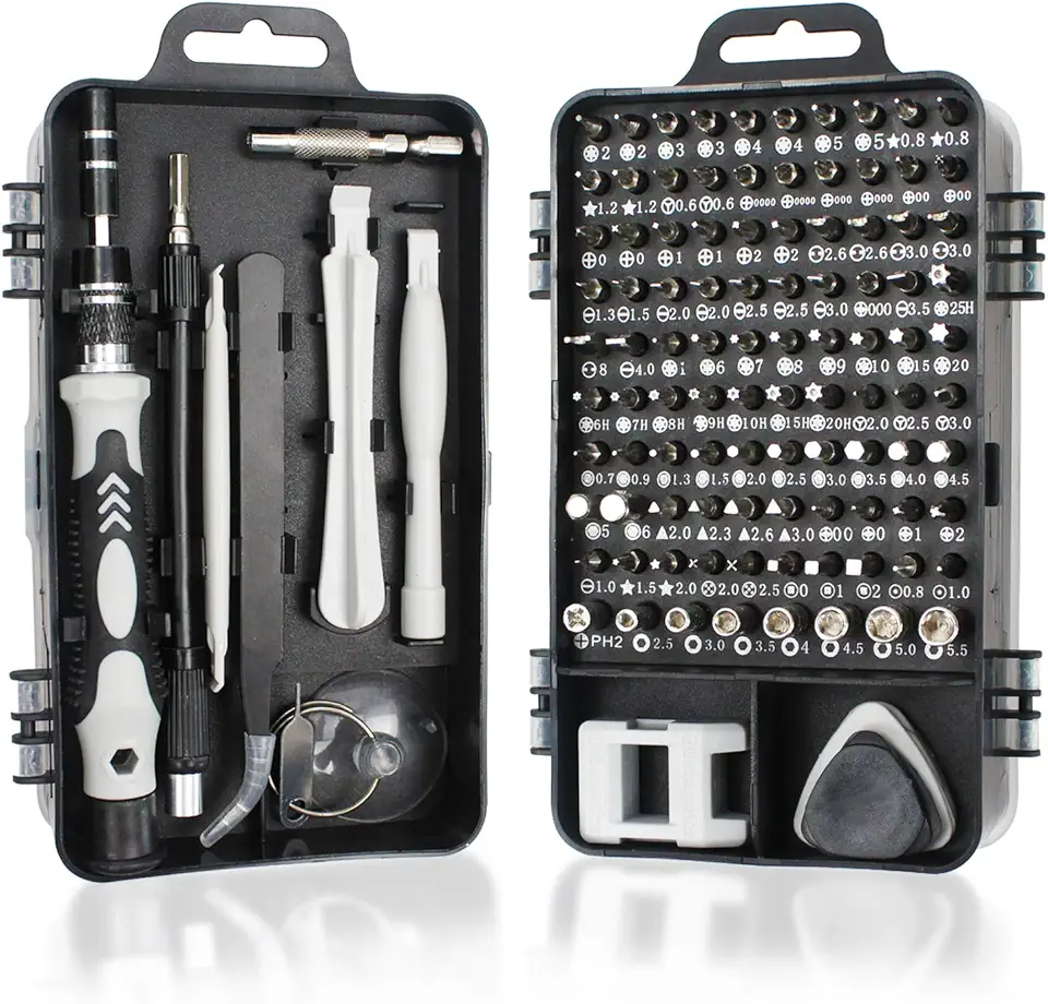 Conjunto de chaves de fenda com mini precisão, conjunto 115 em 1, kit de ferramentas de reparo profissional com driver magnético para celular, computador, laptop, relógio, PS4 e outro