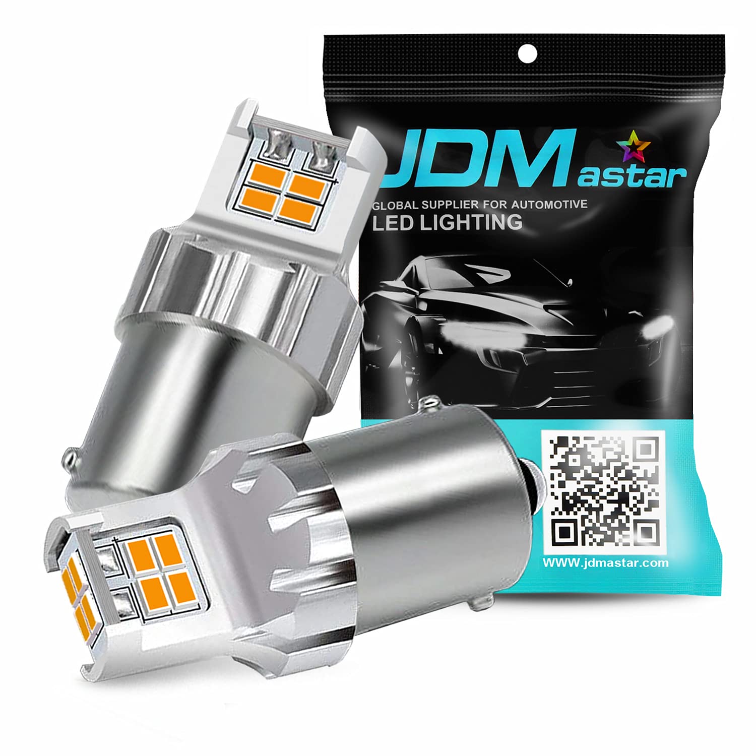 JDM ASTAR High Performance Super Bright 1:1 Design 3020 Chips 1156 1141 1073 7506 Amber LED Bulbs