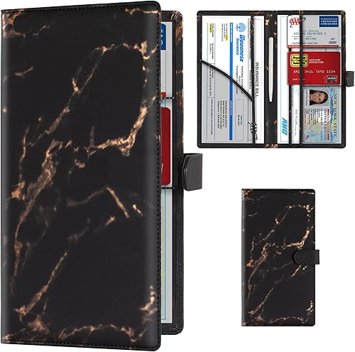 Miniatura 16 de TOURSUIT Soporte para Registro y Seguro de Automóvil, Organizador de Compartimento para Documentos en Guantera, Accesorios Interiores para Coche T