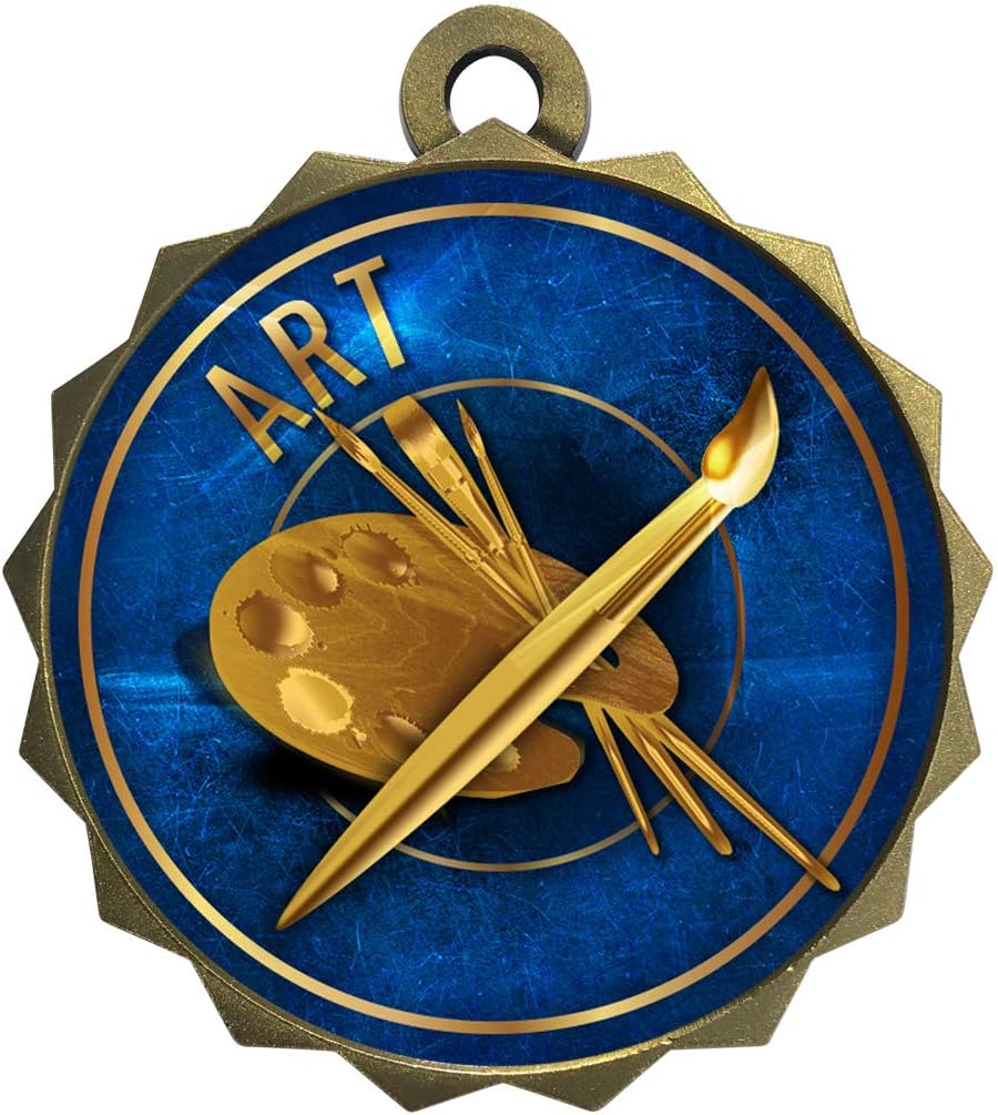 Express Medals Art Gold Medal Trophy Award with Neck