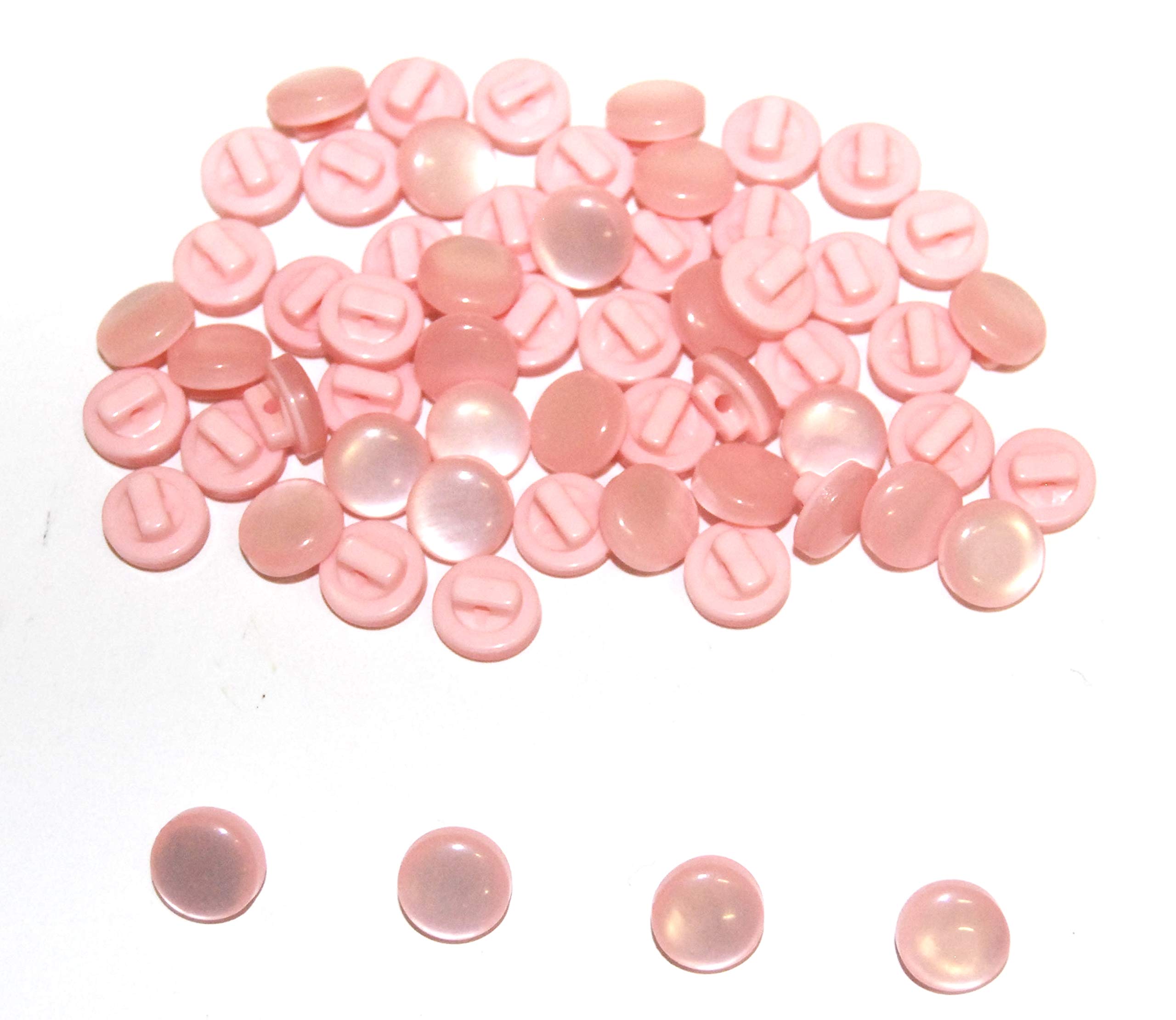 celloexpress Pearlised Mushroom Buttons - 10mm - for Sewing & Crafting (Baby Pink, Pack of 200)