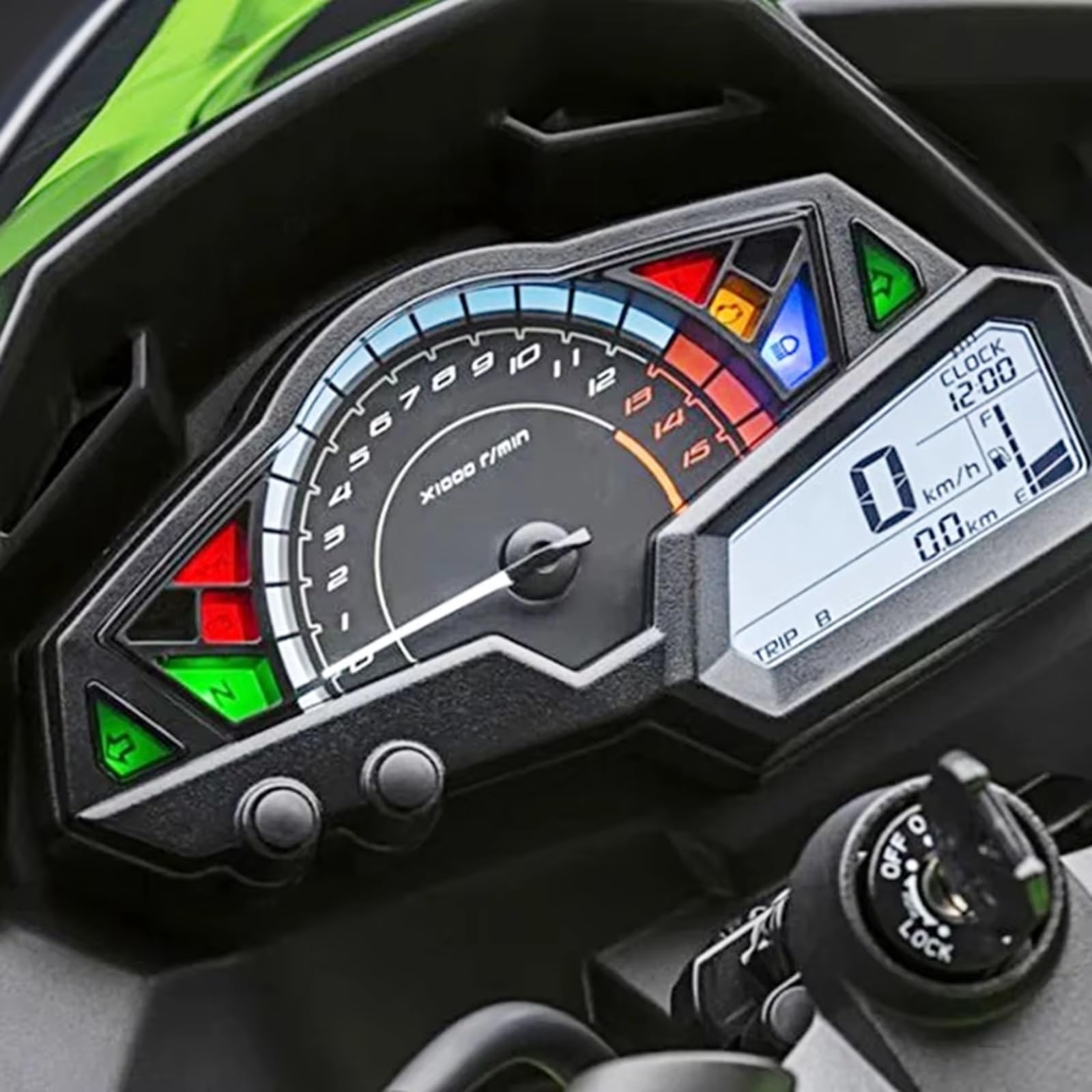 Meter Fall Kompatibel Mit Für Ninja250/300 2013 2014 2015 2016 2017, Motorrad-Instrumentenkoffer, Tachometer, Kilometerzähler(Only Upper)