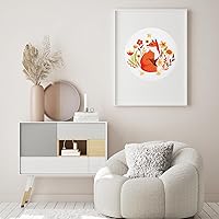 Vista 7 de Louise Maelys Kits de bordado de zorro de otoño para principiantes con patrón de animales otoñales, kit de punto de cruz para principiantes, punto