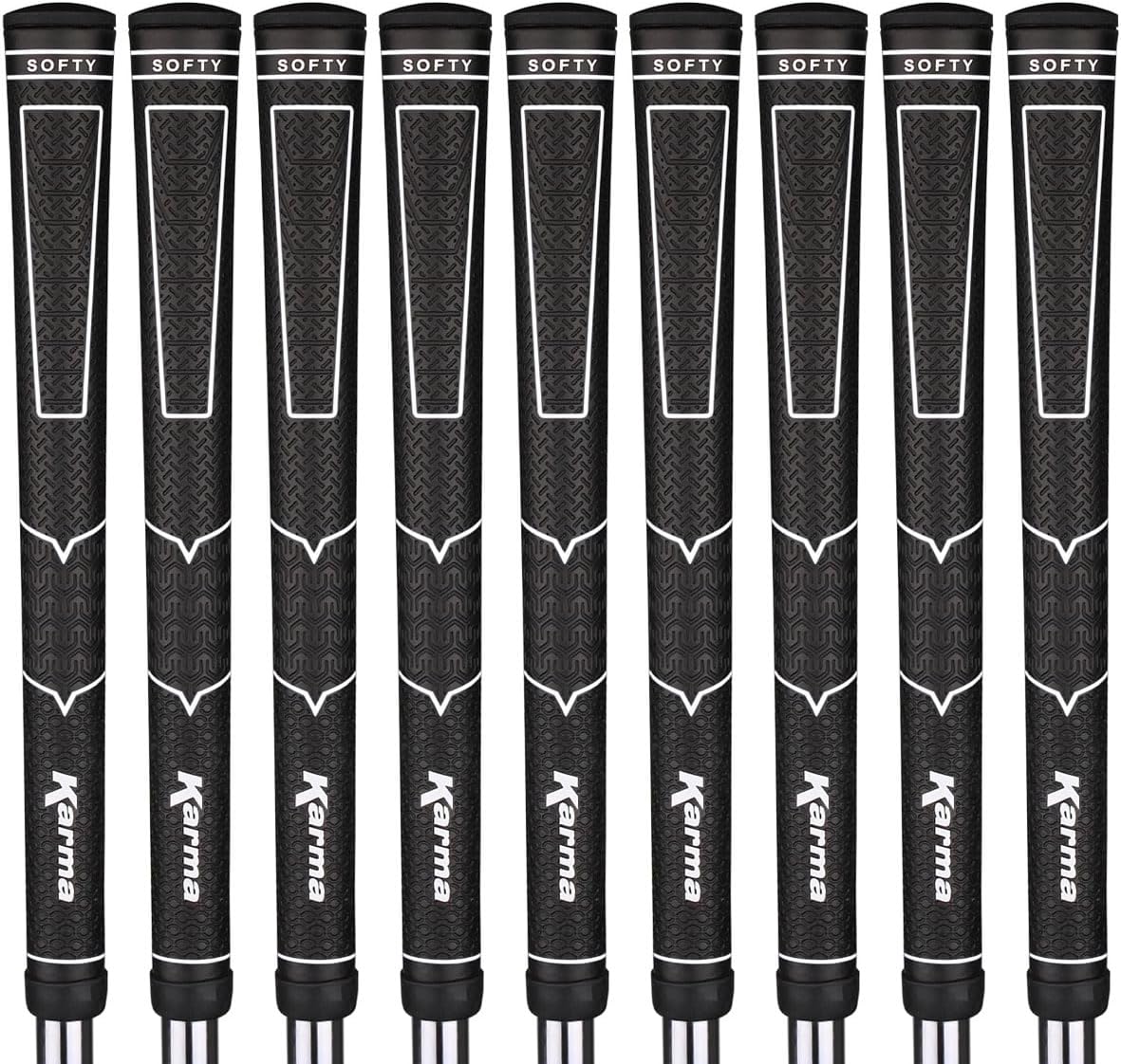Karma Softy Golf Grips & Grip Kits | Standard, Midsize & Oversized Soft & Tacky Multi Texture Polyurethane Performance Golf Club Grips