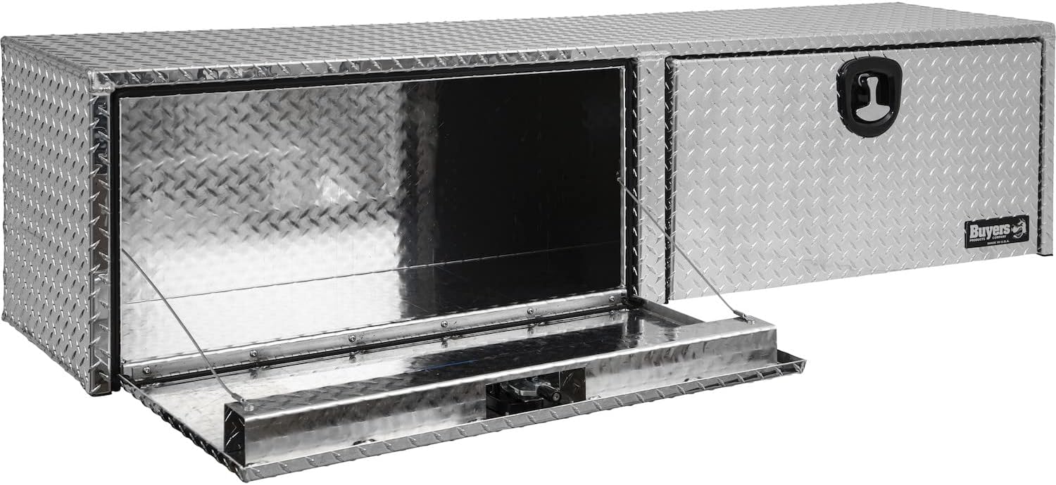 Buyers Products 1701551 Diamond Tread Aluminum Topsider Truck Box with T-Handle Latch, 16 x 13 x 72 Inch & CC400 PVC Conduit Carrier Kit, 4 Inch Diameter, White