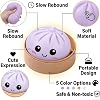 Dumpling Squishiy Glitter Squishies Dumpling with Box Colourful Dumplings Squishy XXL Giant Dumpling Squishy Stress Balls Soft Squeeze Decompression Dough for Anxiety Relief Fidget Adults (Gold)