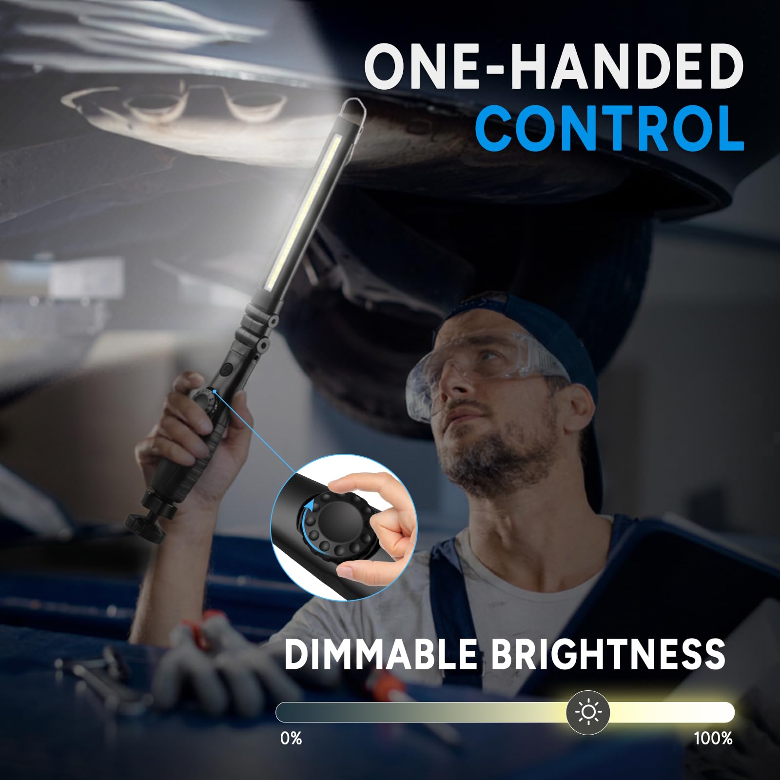 Dr. Prepare LED Work Light, 700 Lumens Foldable Rechargeable Work