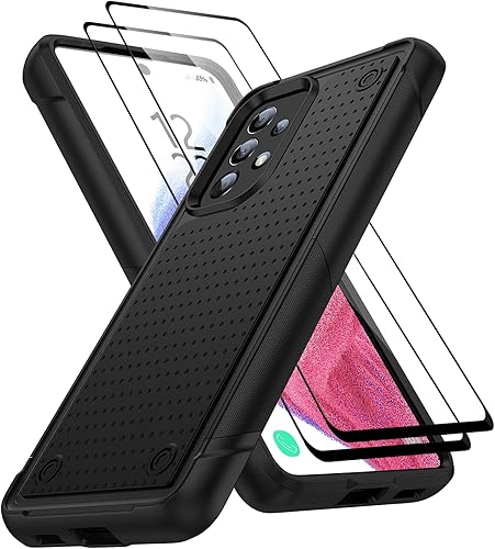 Jeylly Funda para Samsung Galaxy A53 5G, protección contra caídas de grado militar, policarbonato duro híbrido+TPU suave, a prueba de golpes, funda