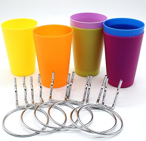 Miniatura 2 de Paquete de 6 recipientes para tablero de clavijas con cubos de almacenamiento, tarros, organizador de tazas para banco de trabajo, herramientas de