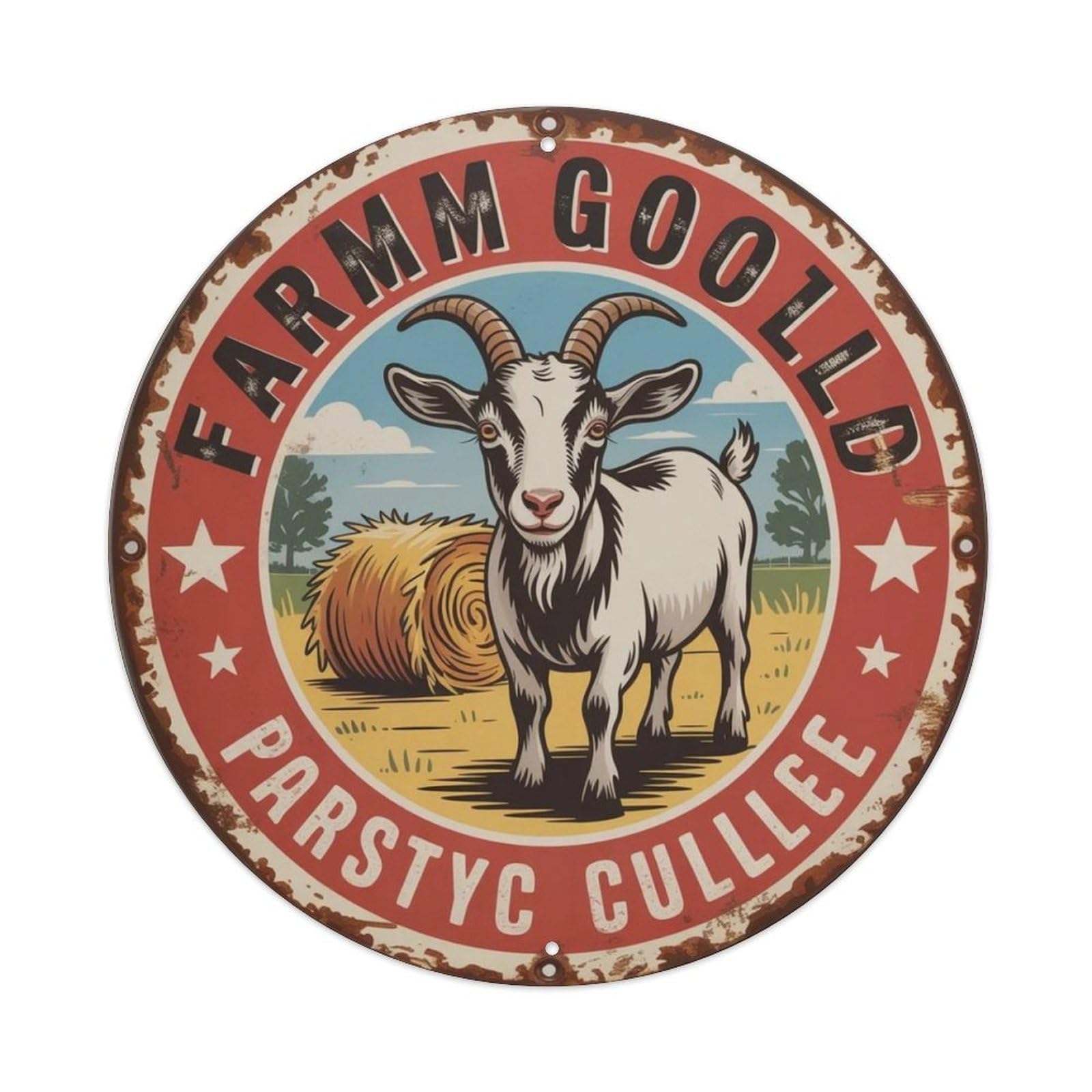 Farm Goat Metal Tin Sign Plaque