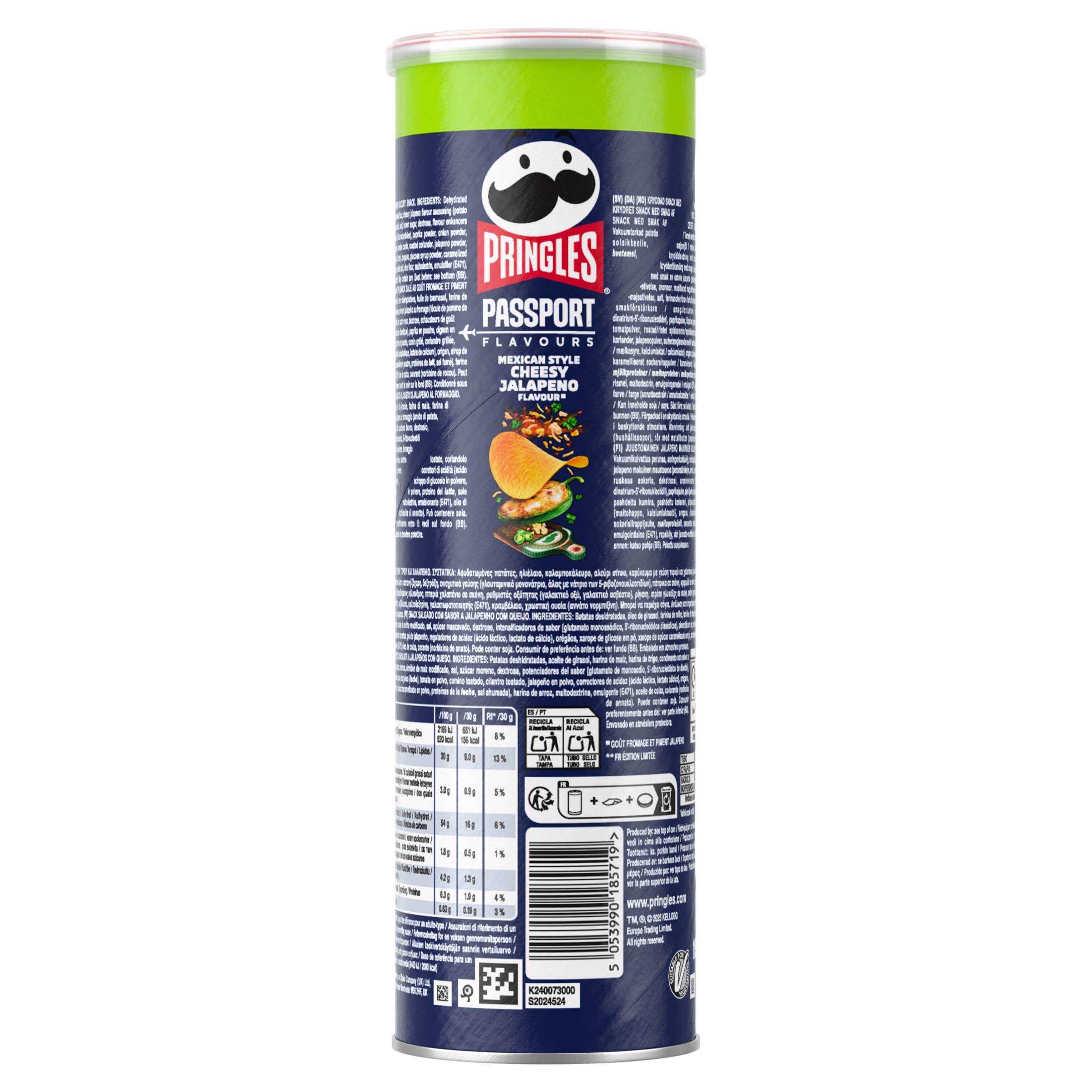 Pringles Passport Mexican Style Cheesy Jalapeño 165g