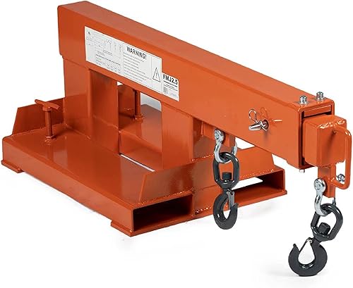 Titan Attachments Horquilla de grúa montada en horquilla de 31 a 79 pulgadas de longitud 2 ganchos resistentes