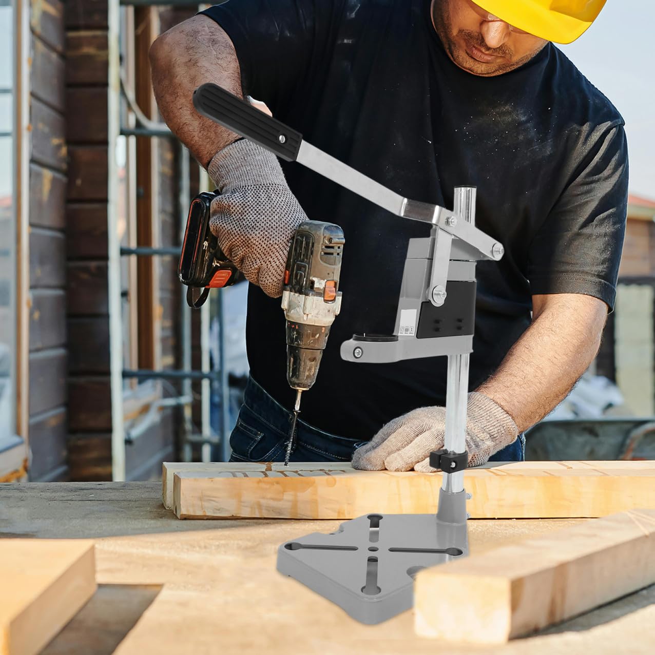 Supporto Per Trapano Colonna Per Trapano Manuale Adattatore Portatile Supporto Stabile Per Utensili Compatto e Versatile Per Banco Da Lavoro