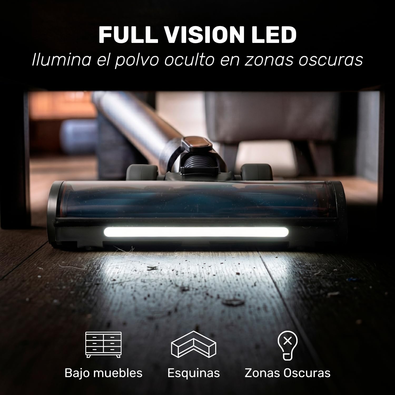 Taurus Aspiradora Escoba sin Cable Potente 780W Inhalambrica 90min Autonomia Flexible Pantalla LED con Cepillo Anti Enredos Aspirador Ligero Deposito 1,2 L Motor 310AW Digital - Nimbus Ultraboost