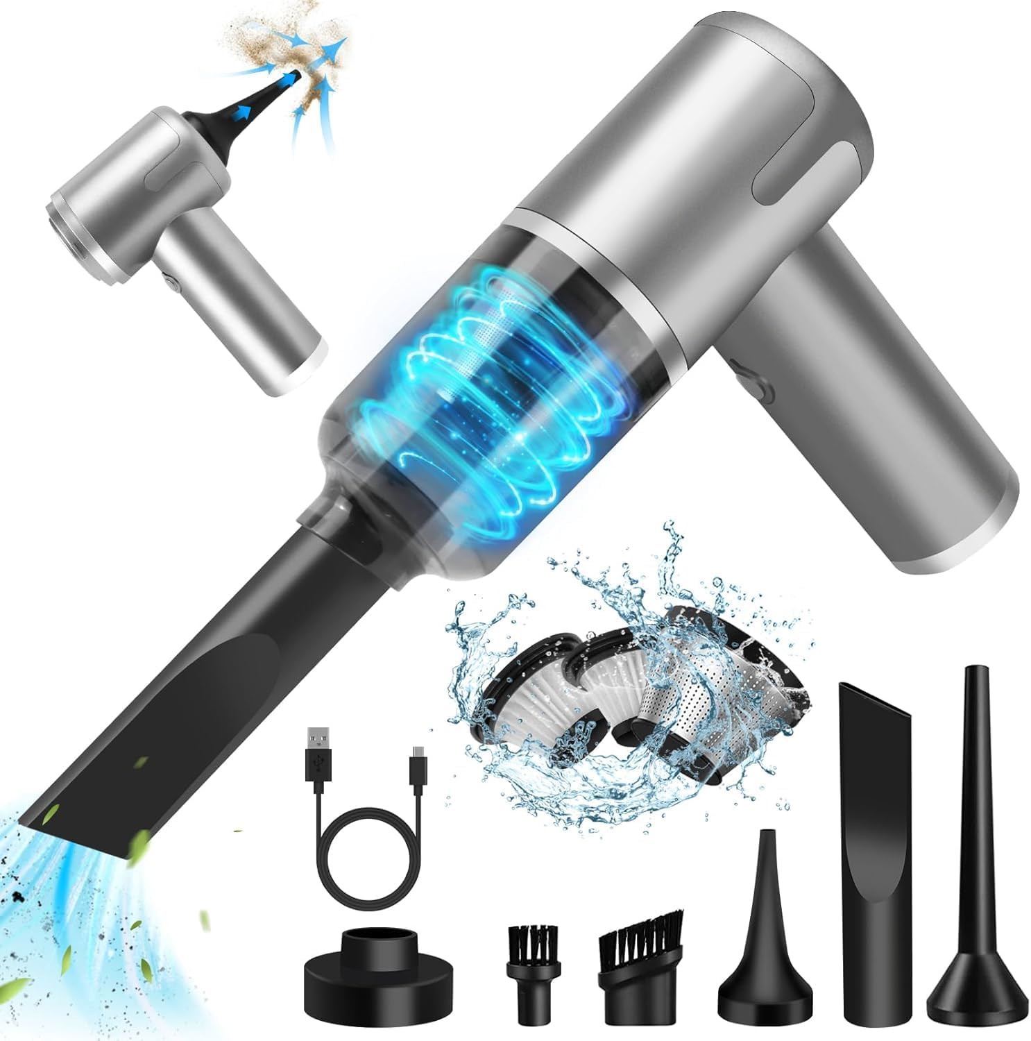 Aspiratore Battimaterasso,1000W Aspirapolvere Cordless Con 543167 - Foto 9