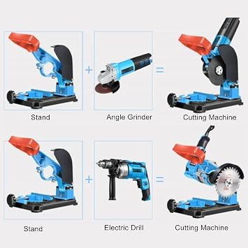 Angle Grinder Stand, Angle Grinder Fixed Bracket Polishing Machine Conversion Cutting Machine Table Saw, Adjustable 45 Degree Clamp with Protective Cover