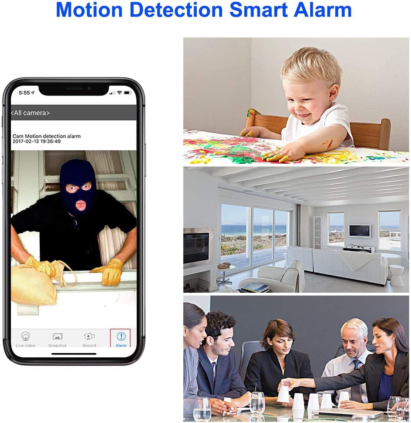 Hidden Spy Camera, WiFi 1080P Video Mini Camera Wireless Covert Security Cameras 150° Wide Angle Nanny Cam with DIY Interchangeable Lens/Night Vision/Motion Activated for Home Surveillance