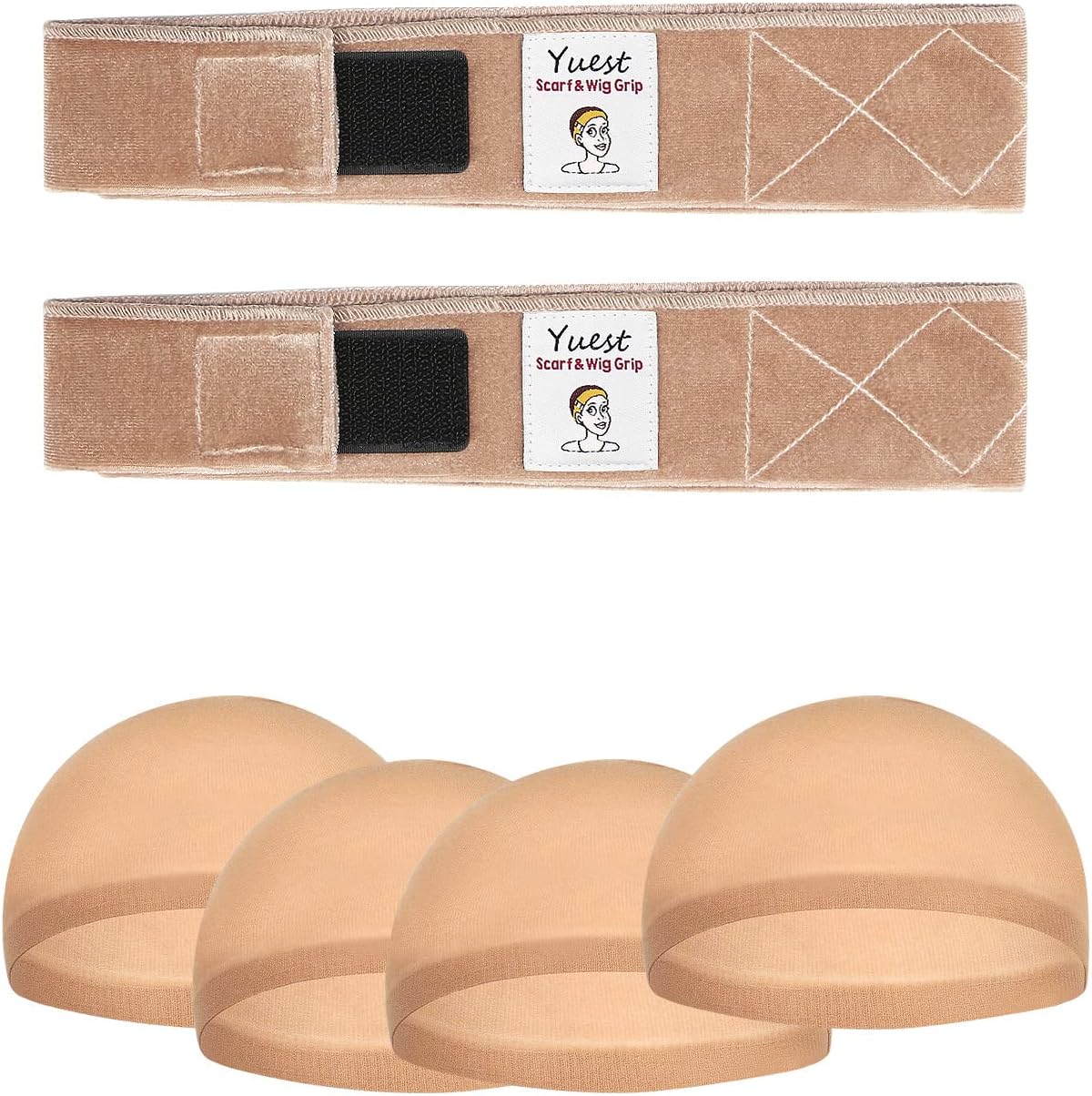 3 Pieces Silicone Wig Grip Headband 3 Pieces Nylon Wig