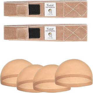 Yuest 2-Pack Velvet Wig Grip Bands - Adjustable No-Slip Headbands for Secure Wig Hold, Beginner-Friendly Edge Saver