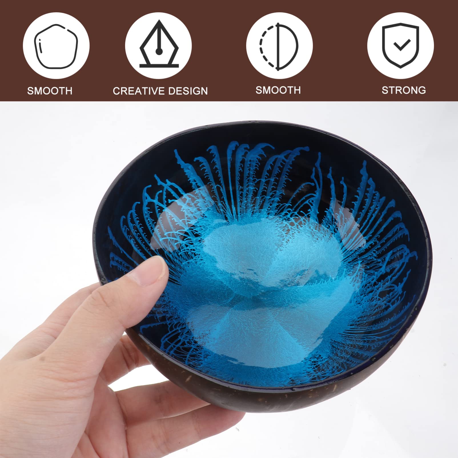 Housoutil Bowl Candy Bowls Decorative Bowl Shell Key Bowl, Ink Candy Bowl Decorative Bowl Storage Bowl for Candy, Keys- Blue Decorative Bowls Bowls Bowls