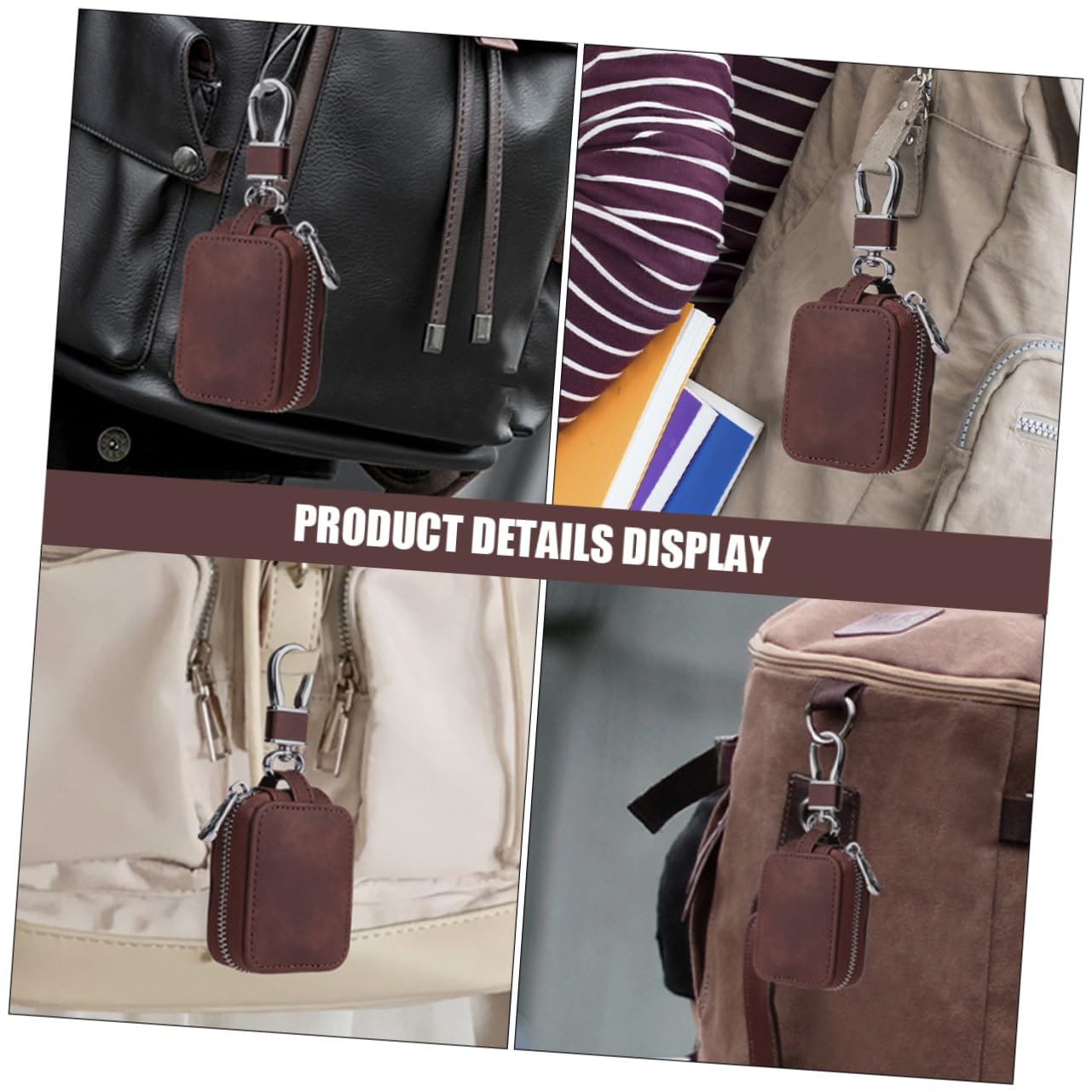 Mikikit 5stücke Earphone Case Cover Mit Buckle Tragbare Und Kratzfeste Aufbewahrung Für Kompatibel Praktisch Und Sicher Kaffee Farbe