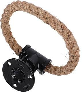 Vintage Black Cabinet Door Handle Rope Pull, Metal Drawer Ring Pull for Kitchen Cabinet, Dresser, Closet and Furniture Drawer Hardware