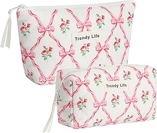 HAOGUAGUA 2 piezas de bolsa de maquillaje, bo...