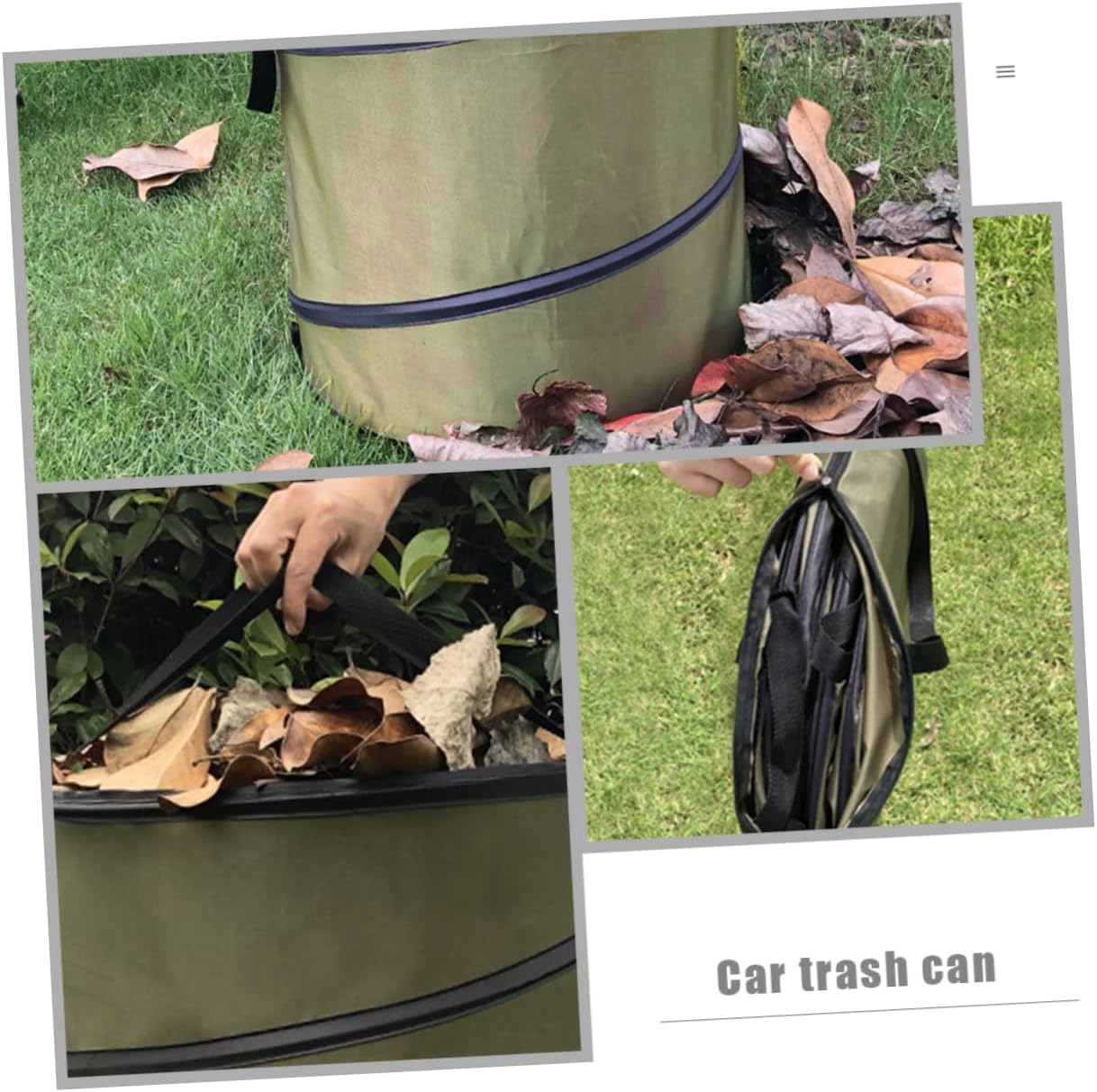 Trash Can for Garden Leaf Collection Oxford Cloth Camping Trash Bags Outdoor Storage Bag