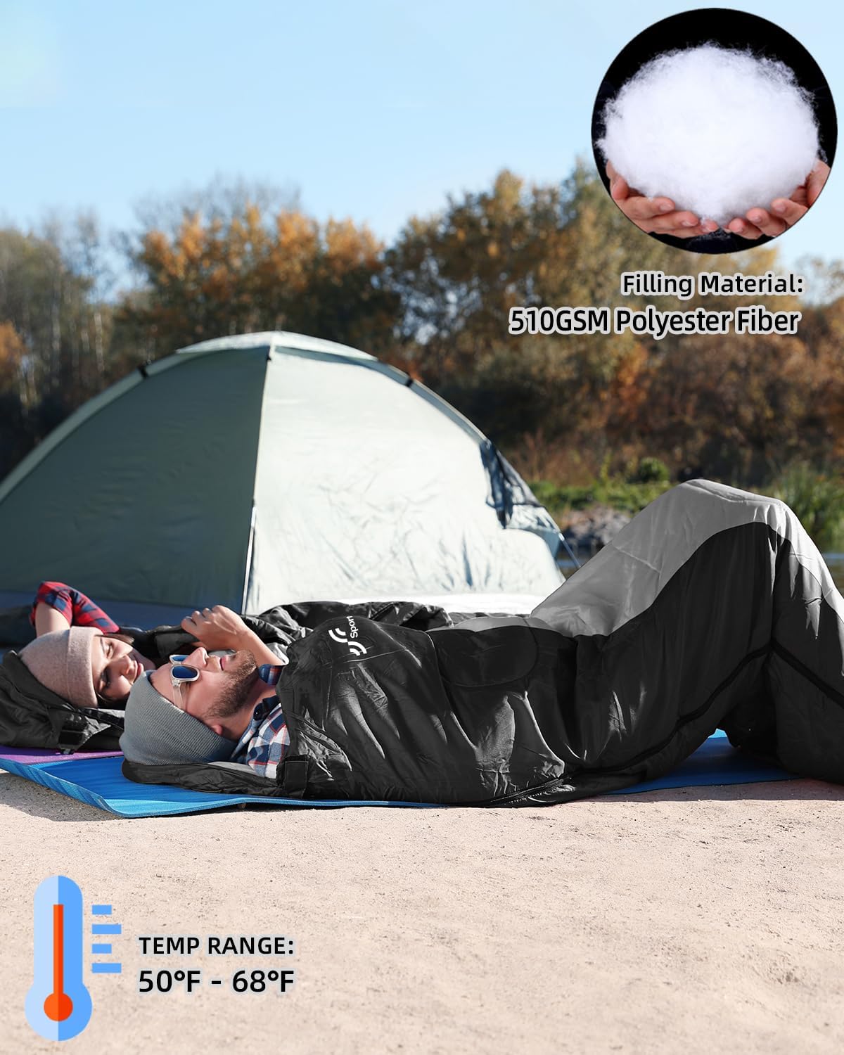 Discover Comfort: Sportneer 3-Season Waterproof Sleeping Bag for Outdoor Adventures