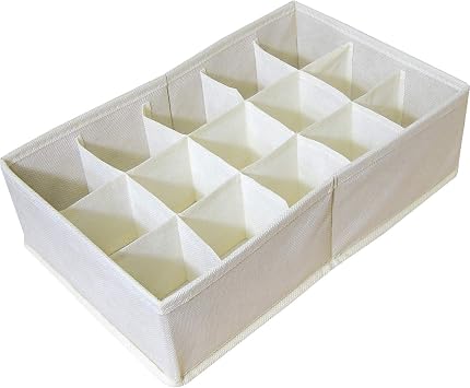 Yamazen YCS-A Divider Box, Width 8.3 x Depth 13.4 x Height 3.9 inches 21 x 34 x 10 cm, Clothes Storage, 15 Mass Type, Drawers, Dividers, Storage, Ivory