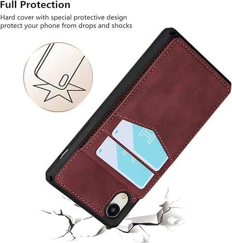 Miniatura 8 de iCoverCase Funda tipo cartera para iPhone XR con tarjetero bloqueo RFID de piel sintética de alta calidad, cierre magnético, ranuras para tarjetas a