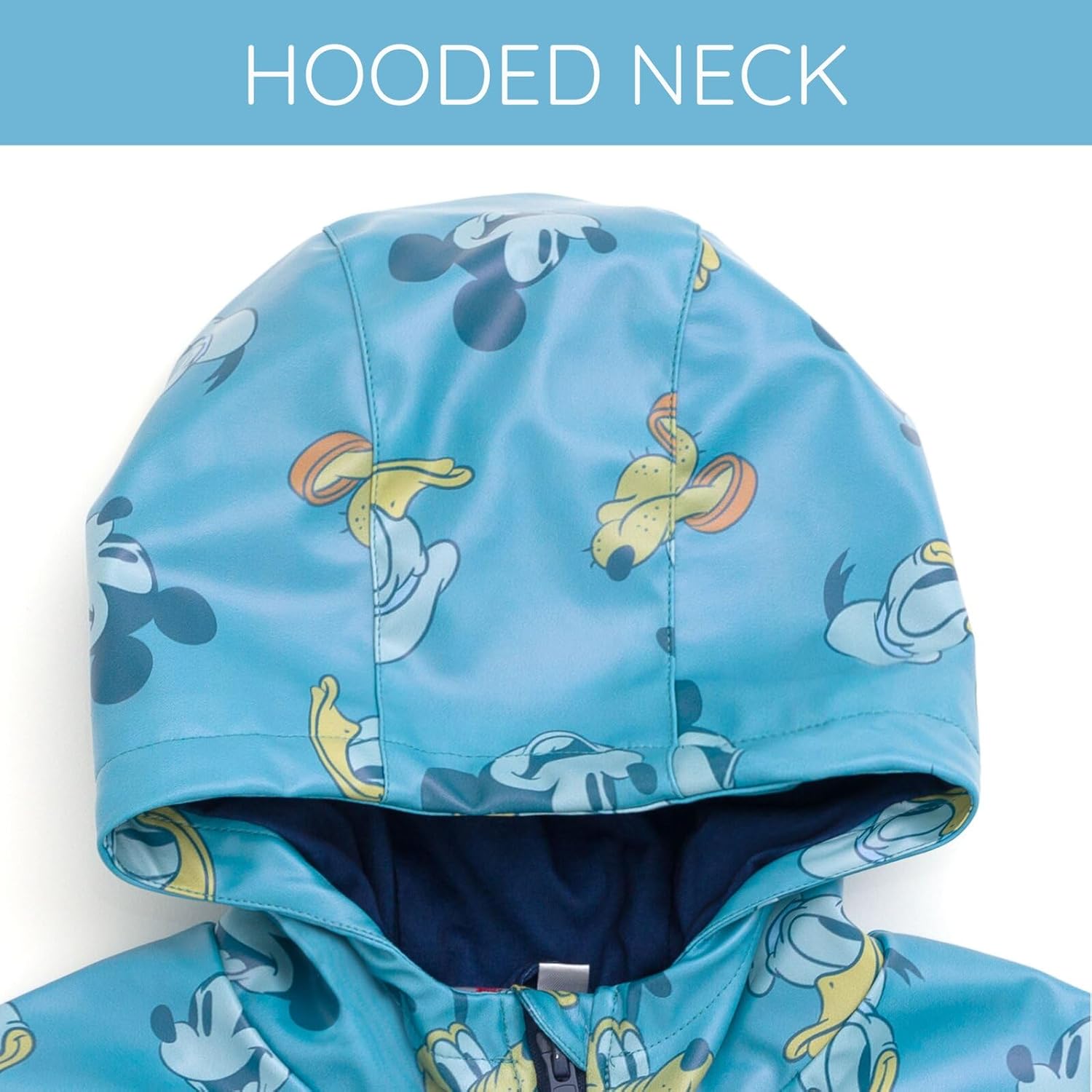 Disney Zip Up Waterproof Rain Jacket Toddler to Little Kid Sizes (3T - 7) - Image 4