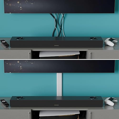 Miniatura 5 de D-Line Ocultador de Cables para Montaje de TV en Pared, Oculta Cables de TV Montados, Cubiertas de Cables, Cubierta Autoadhesiva para Cables,