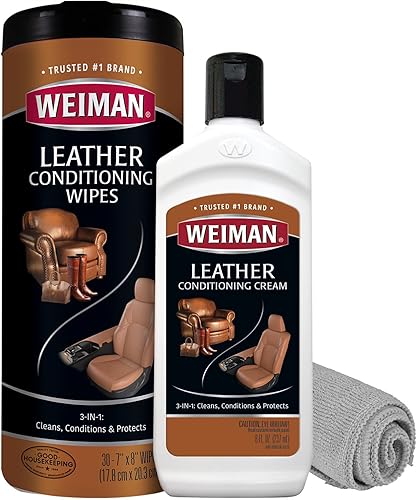 Weiman Kit completo de limpieza interior de cuero para automóvil, camión, motocicleta, RV, autocaravana  Limpia y restaura asientos y accesorios de
