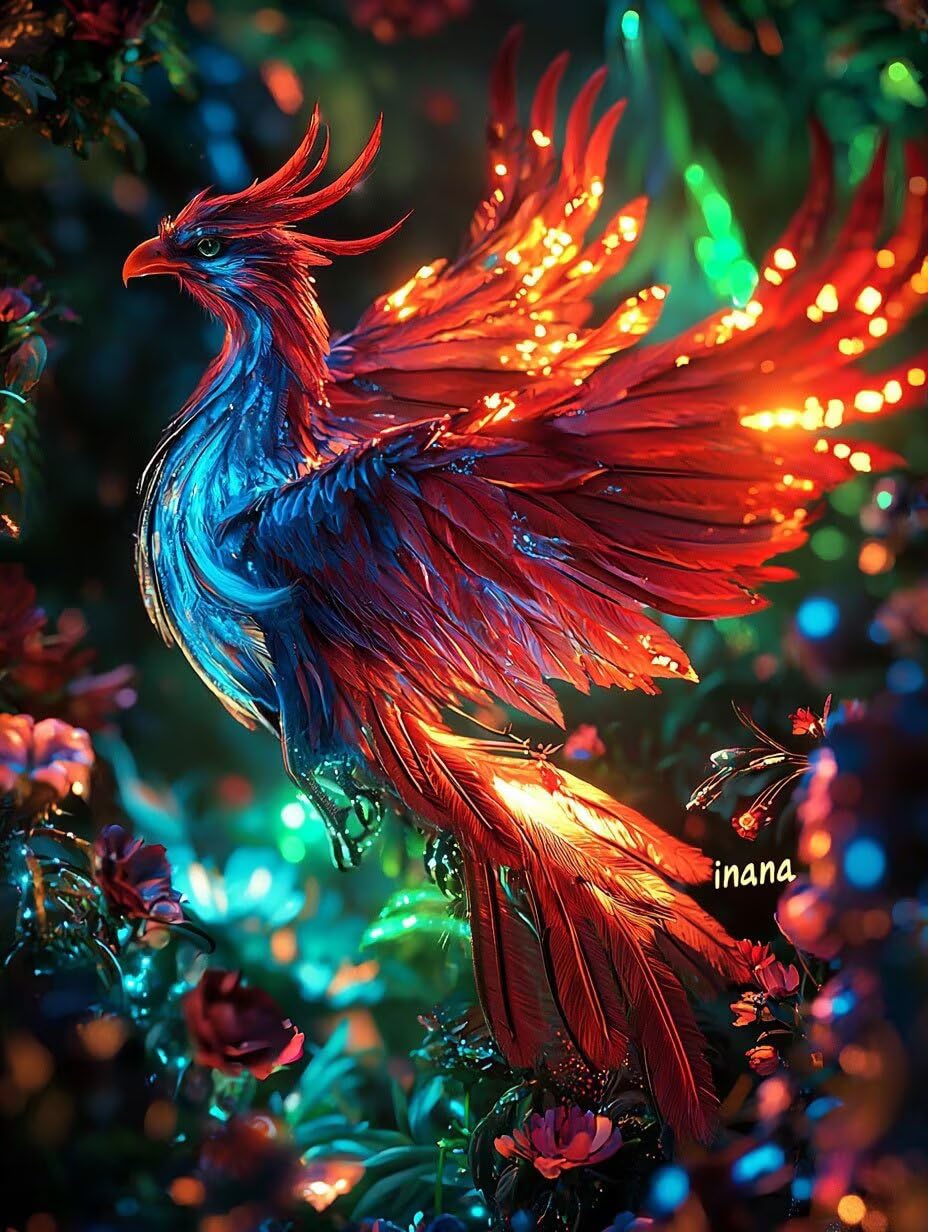 Hyupuanj Phoenix Animals zestaw do malowania diamentowego dla dorosłych