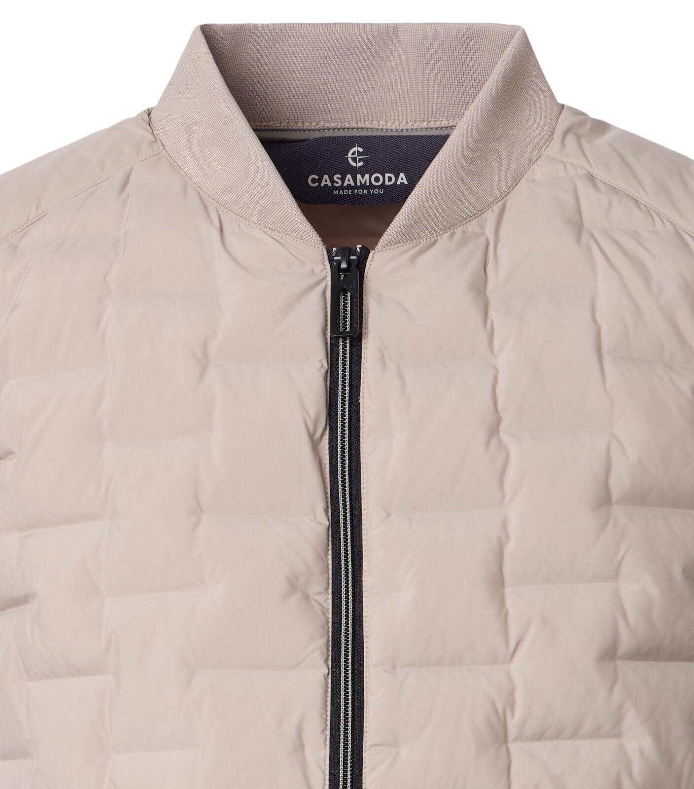 CASAMODA Herren Outdoor-Steppweste Collegekragen Zipper