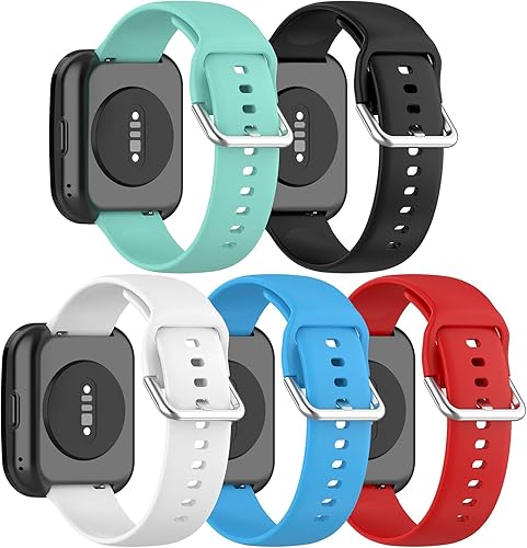 Miniatura 1 de Paquete de 5 correas compatibles con KALINCO IDW19 para mujeres y hombres, correa de repuesto de silicona suave para reloj inteligente Veryfit IDW19