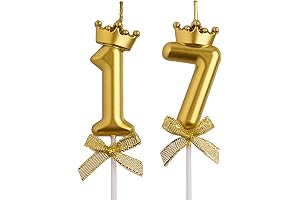 17th Birthday Candles: Golden Glamour for an Extraordinary Celebration