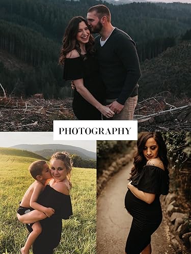 Vista 3 de Jezero Vestido de maternidad para mujer, sin mangas, con volantes, sin mangas, para baby shower