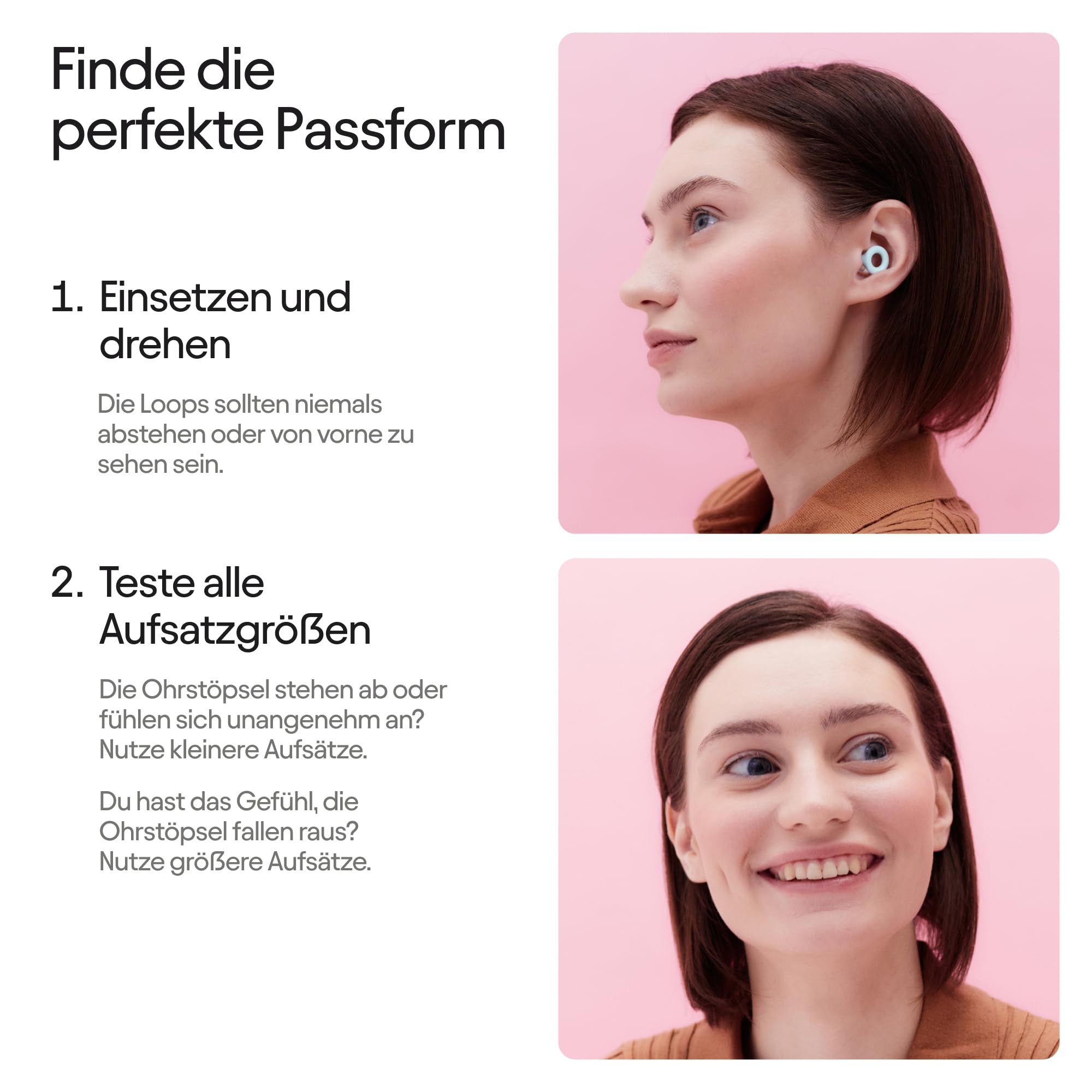 Loop Quiet 2 Ohrstöpsel – Ultrabequeme, wiederverwendbare, geräuschreduzierende Ohrstöpsel für Schlaf, Konzentration, Reisen, Geräuschempfindlichkeit | Flexible Passform, SNR 24 dB Geräuschreduzierung