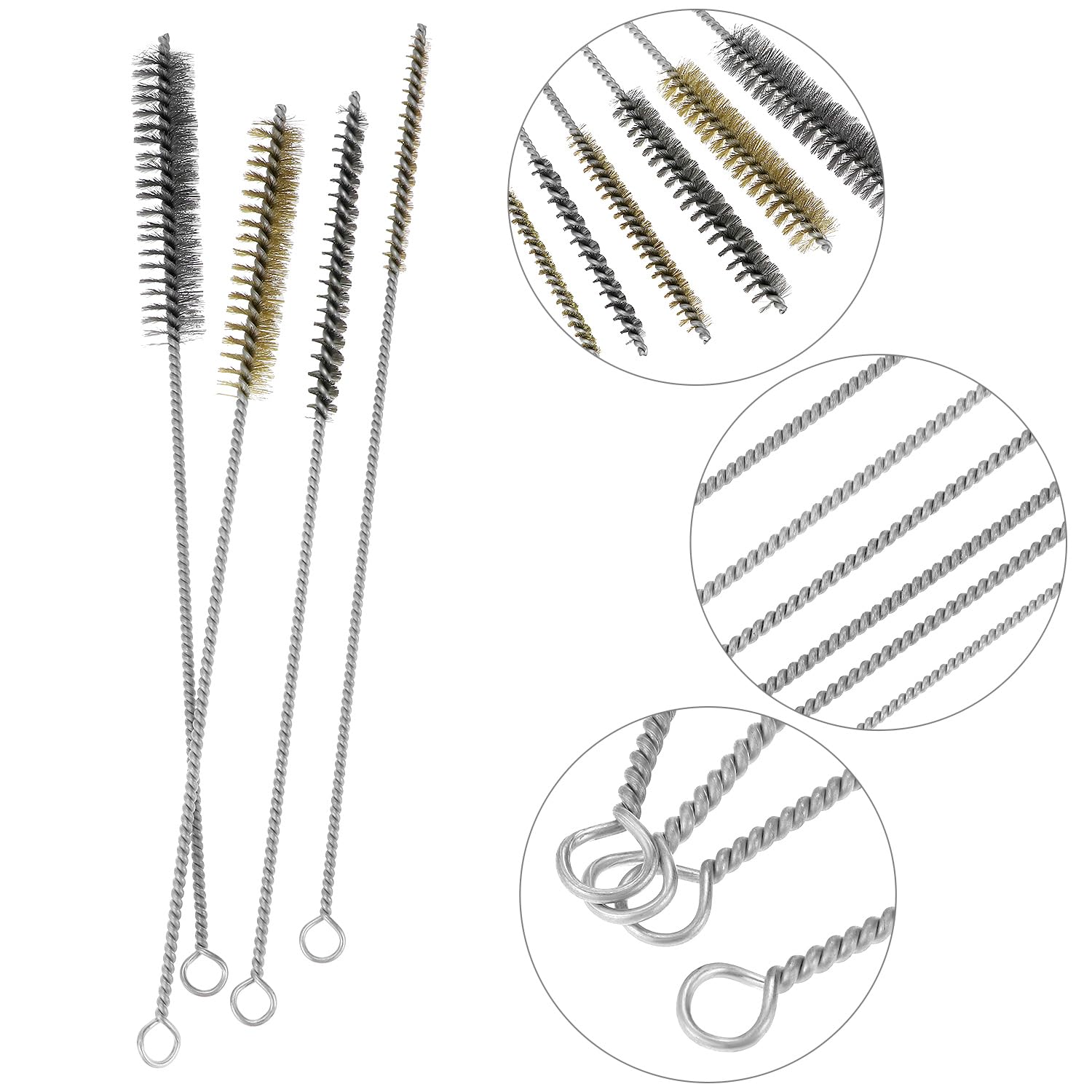 QWORK Wire Brush Set - Stainless Steel Cleaning -4