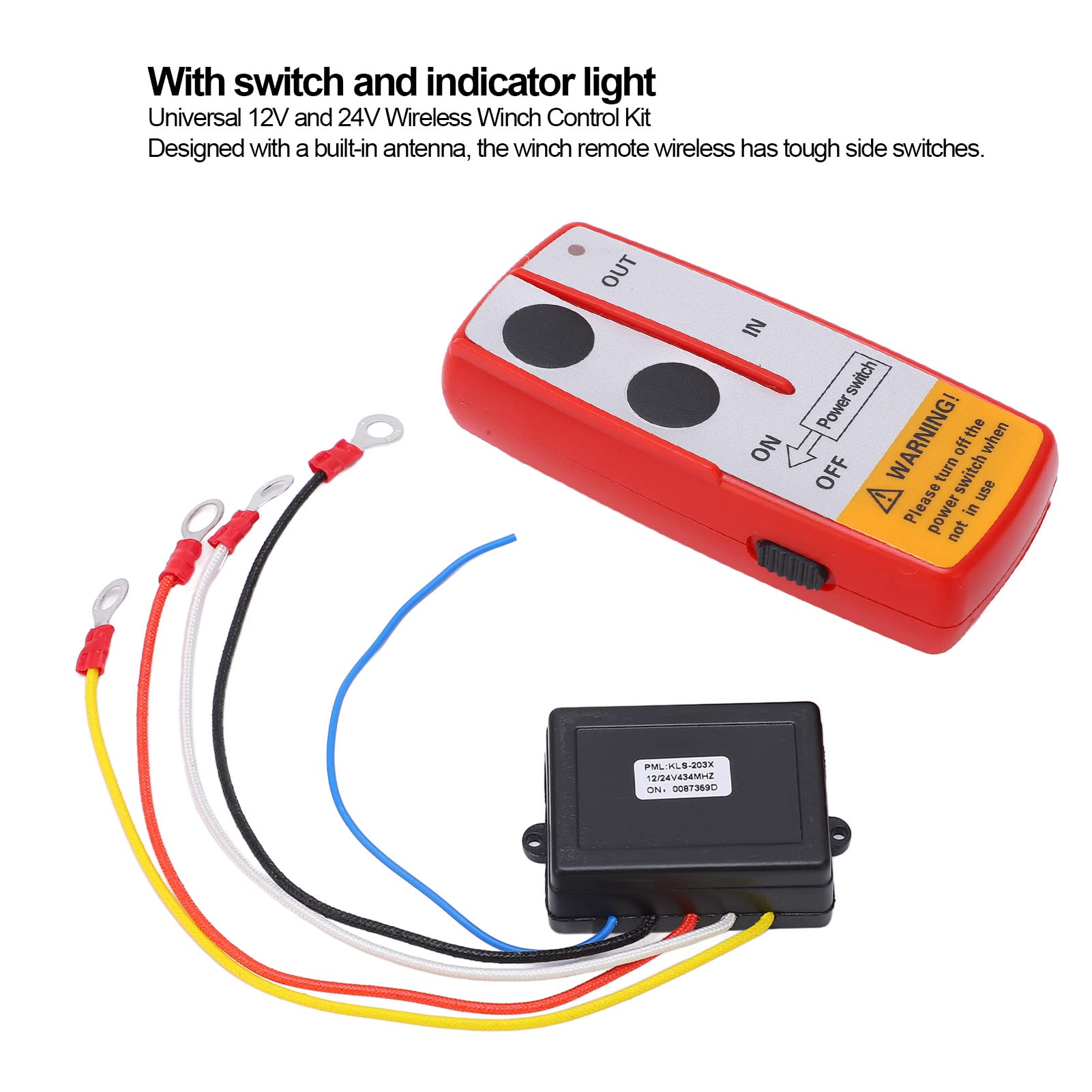 Kit Telecomando Per Verricello 12V | Portata 15 Metri, Con Ricevitore, Batteria Alcalina Inclusa, Per Auto E SUV