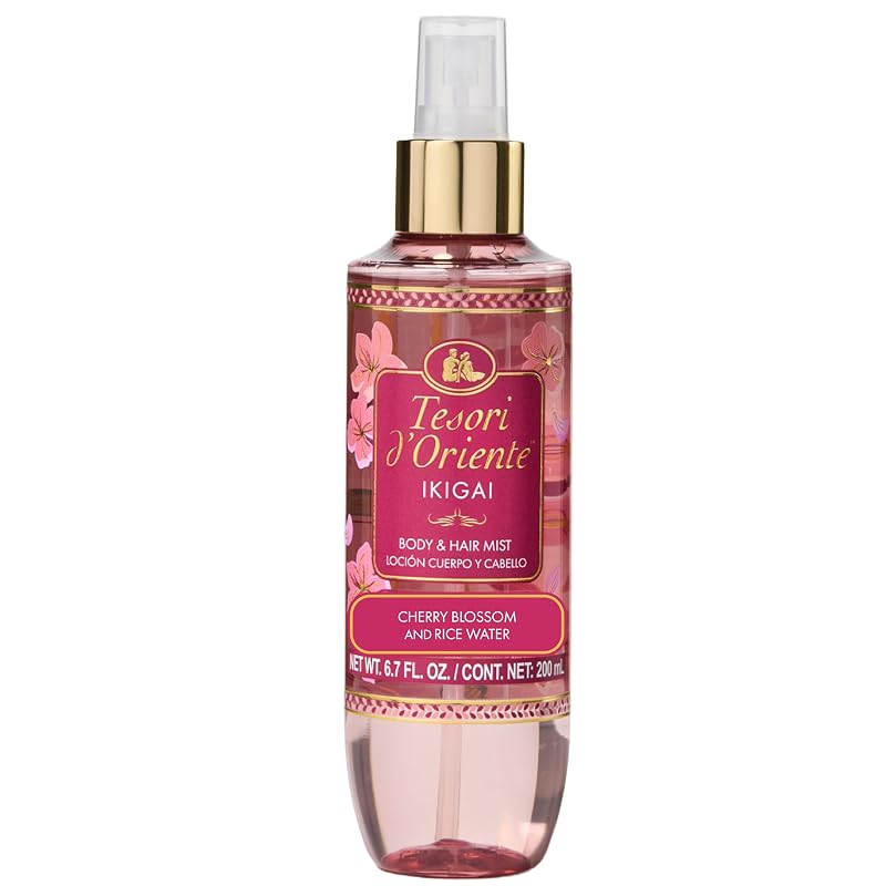 Tesori d'Oriente Ikigai Bruma Perfumada para Corpo e Cabelos com Flor de Cerejeira e Água de Arroz, 200 mL