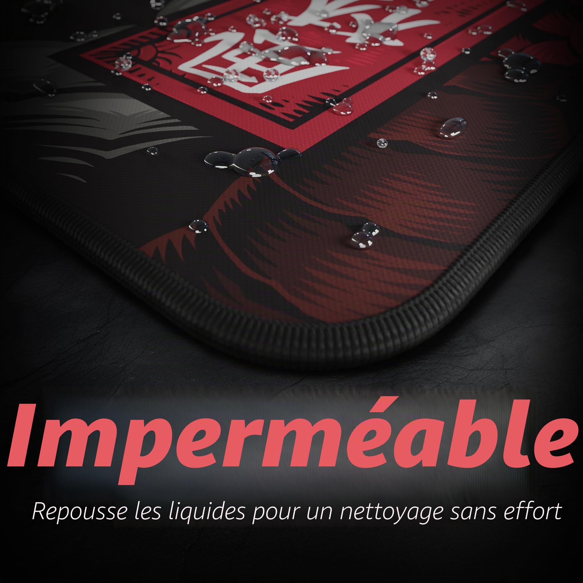 Hystar Tapis de souris de jeu étendu | 5 mm d'épaisseur, surface imperméable, tissu polyester lisse et base en caoutchouc naturel | Dragon mythique (XXL 91,4 x 40,6 cm)
