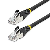 StarTech.com Cavo Ethernet CAT 6a - 5m - Nero - Cavo di rete LAN Low Smoke Zero Halogen (LSZH)