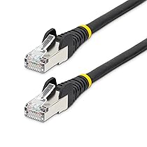 StarTech.com Cavo Ethernet CAT 6a – 5m – Nero – Cavo di rete LAN Low Smoke Zero Halogen (LSZH) – 10GbE 500MHz 100W PoE++ – Cavo patch schermato S, FTP RJ45 antigroviglio (NLBK-5M-CAT6A-PATCH)