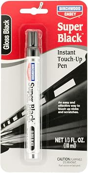 Birchwood Casey Long-Lasting Fast-Drying Super Black Touch-Up Pen for Deep Scratches and Worn Areas, FLAT BLACK, 0.33 OUNCE
