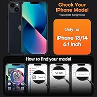 Vista 7 de TAURI - Funda magnética y delgada para iPhone 13 de 6.1 pulgadas, 3 en 1, no se pone amarilla, compatible con MagSafe, con 2 protectores